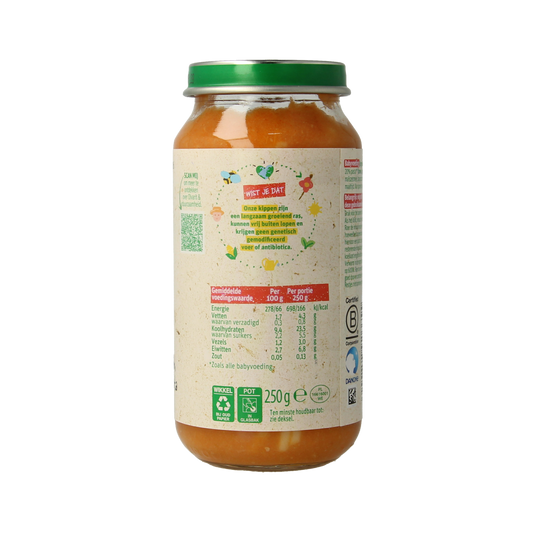 Olvarit Pompoen kip pasta 12M06 250.00 Gram