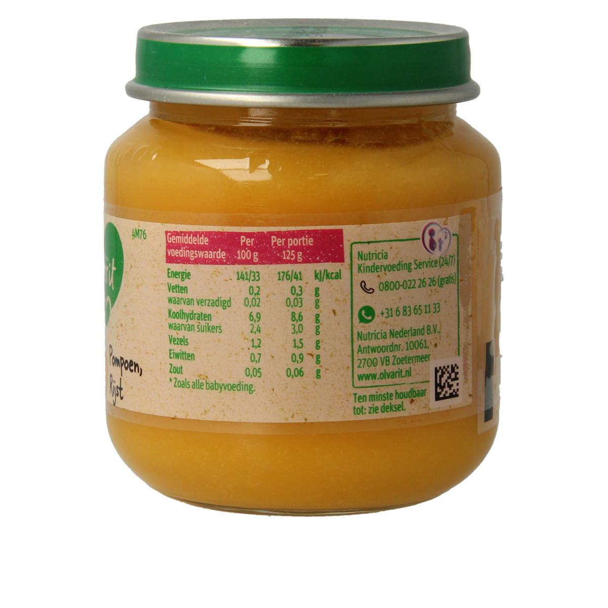 Olvarit Pompoen rijst 4M76 125.00 Gram