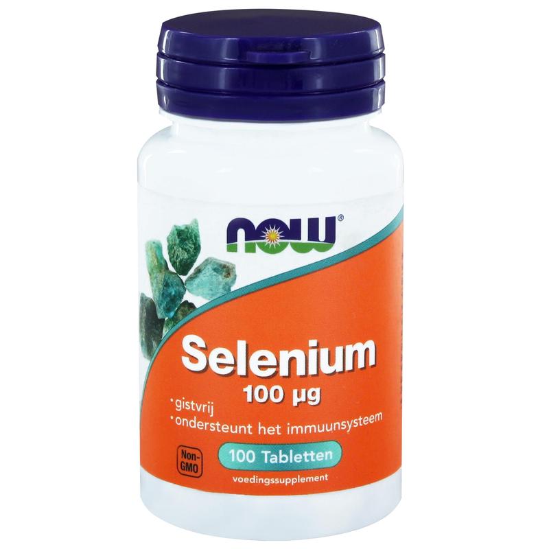 NOW Selenium gistvrij 100mcg 100.00 Tabletten