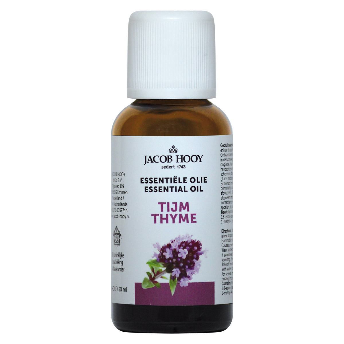 Jacob Hooy Tijm olie 30.00 Milliliter