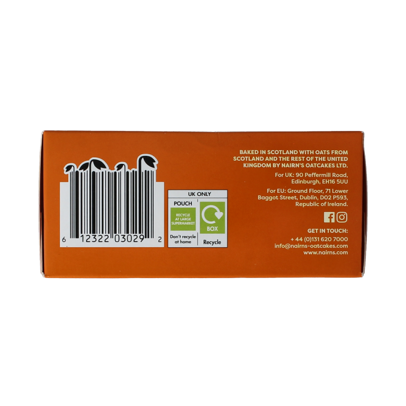 Nairns Crunchy oat bars honey glutenvrij 160 Gram