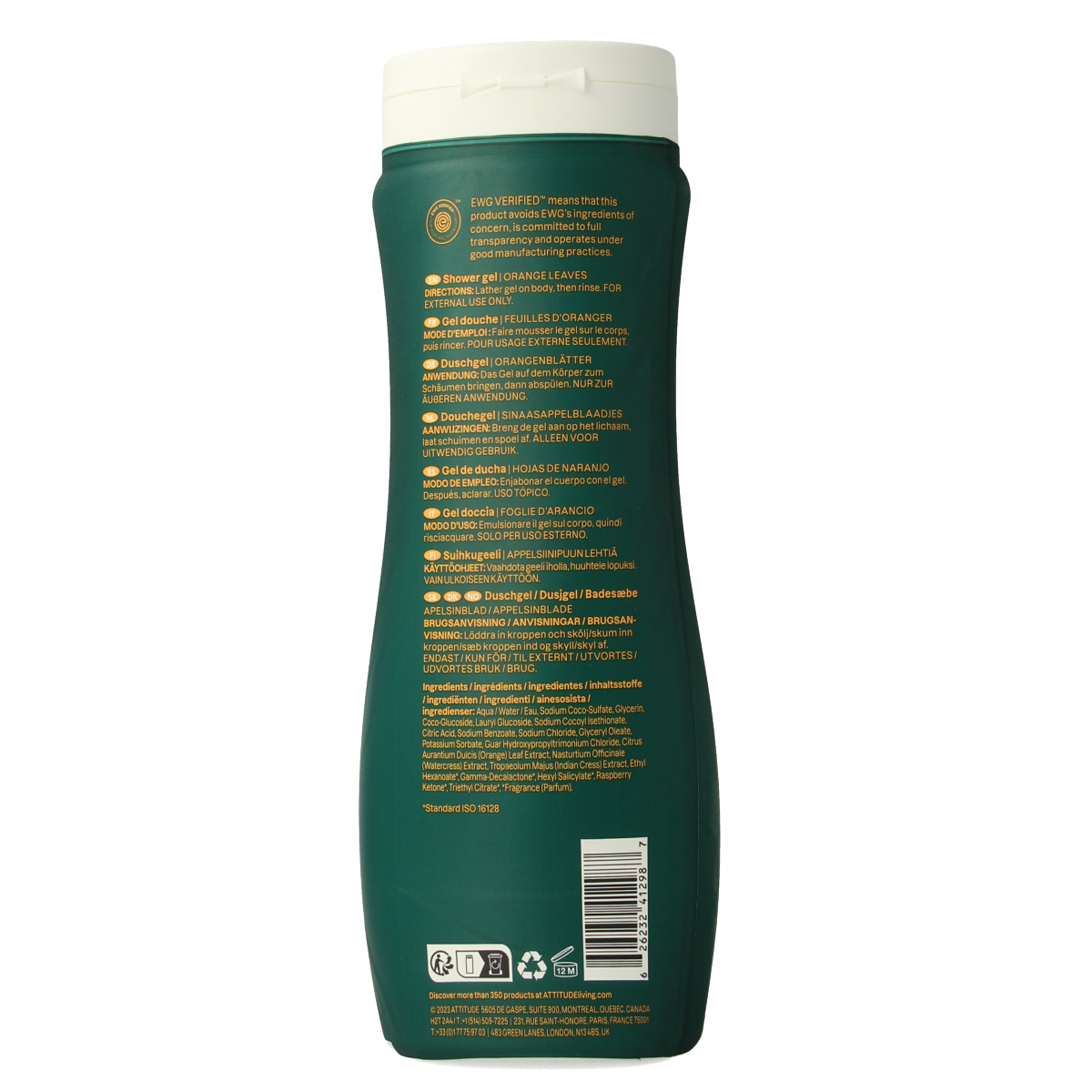 Attitude Bodywash super leaves stimulerend 473.00 Milliliter