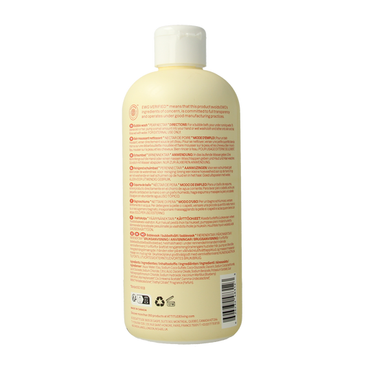 Attitude Bubbelzeep baby leaves pear nectar 473.00 Milliliter