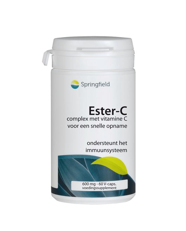 Springfield Ester-C gebufferde vitamine C 60 Vegetarische capsules