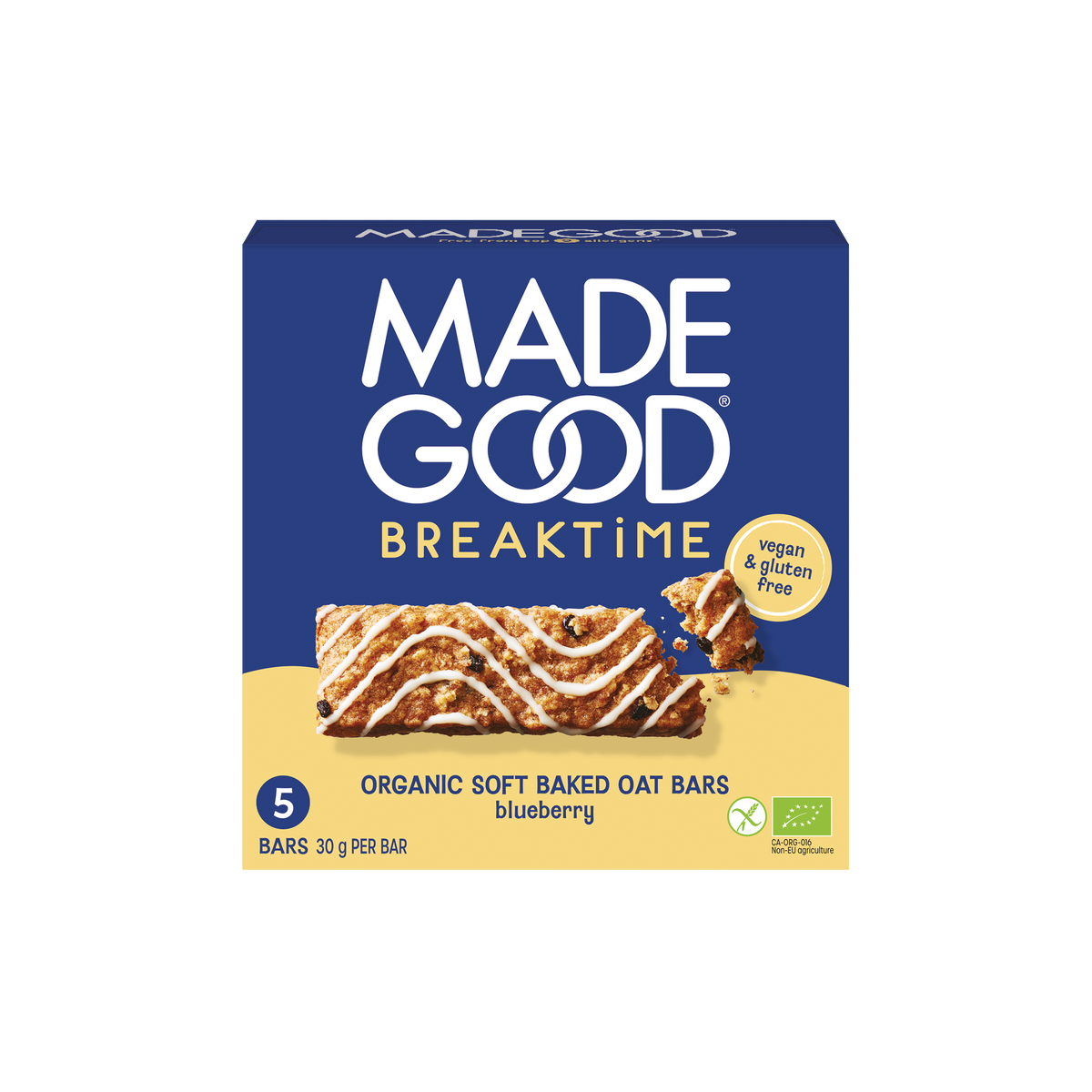 MadeGood Breaktime bar blueberry bio 5.00 Stuks