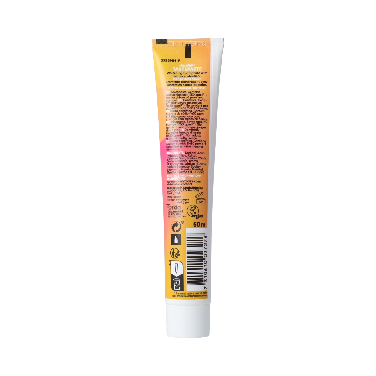 Jordan Tastepaste Mango Mint 50.00 Milliliter