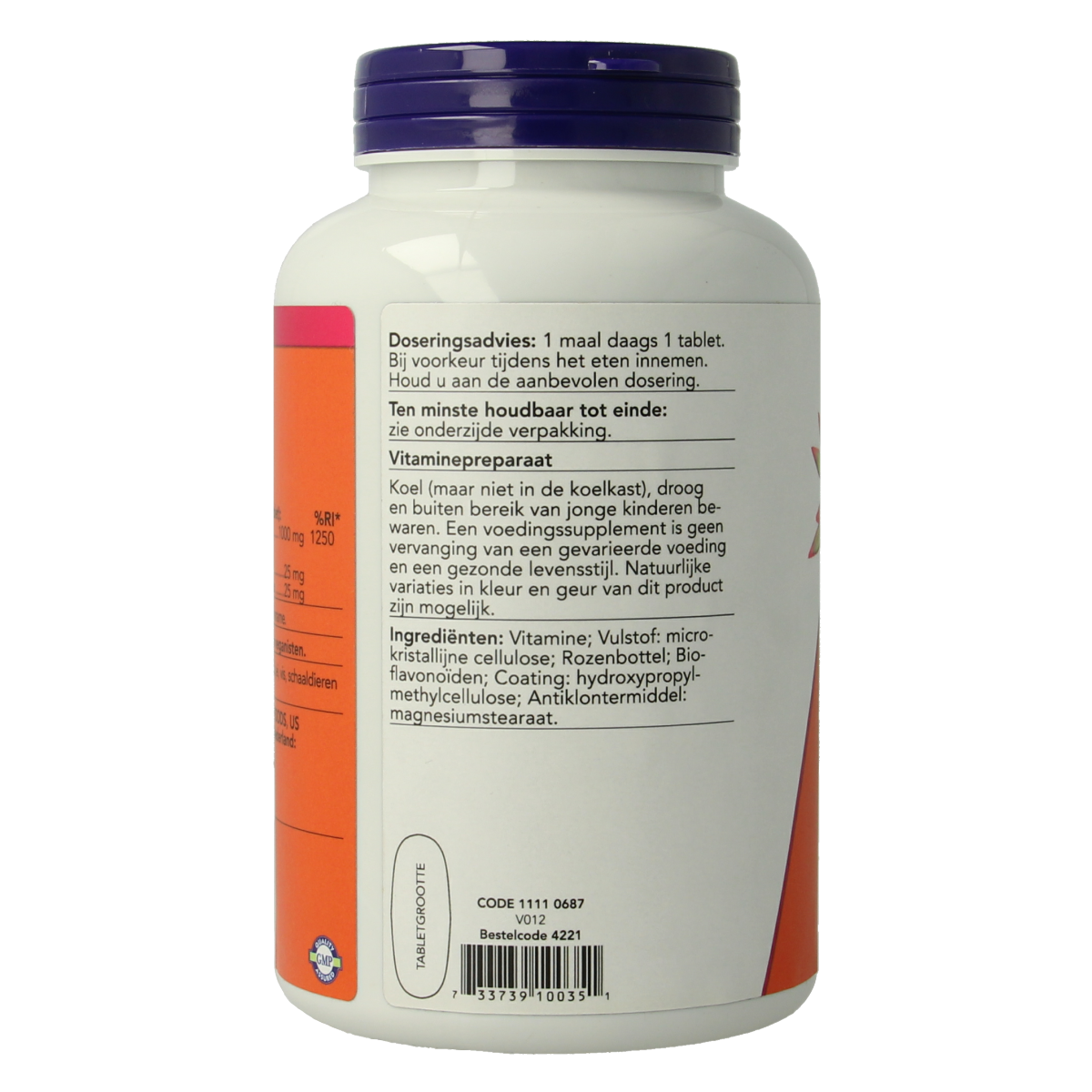 NOW Vitamine C-1000 met rozenbottel en bioflavonoiden 250.00 Tabletten