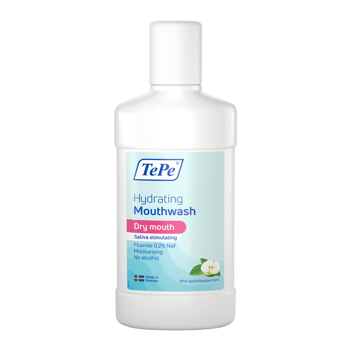 TePe Hydraterende mondspoeling mild apple/peppermint 500.00 Milliliter