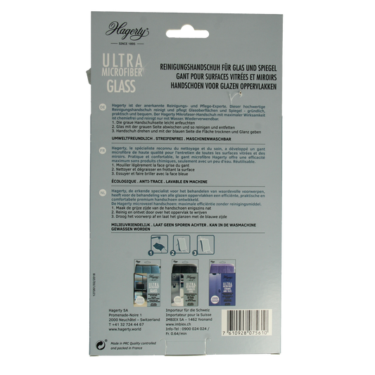 Hagerty Microfiber gloves glass 1.00 Stuks