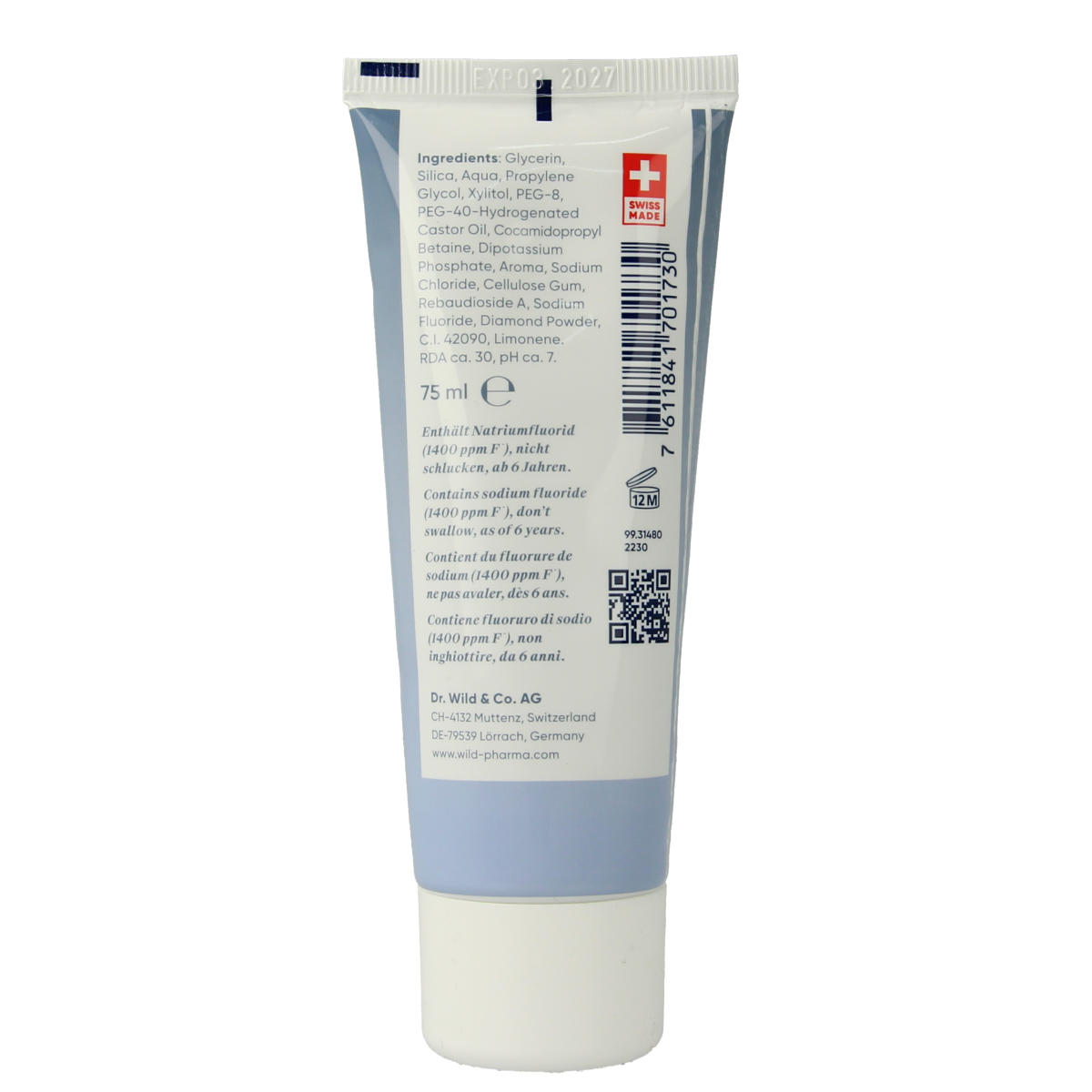 Emoform Tandpasta diamond whitening met fluoride 75.00 Milliliter