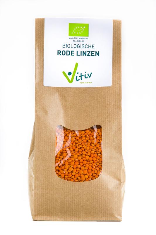 Vitiv Rode linzen bio 500.00 Gram