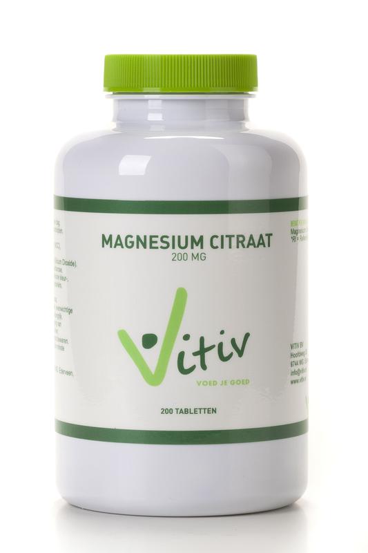 Vitiv Magnesium citraat 200mg 200.00 Tabletten