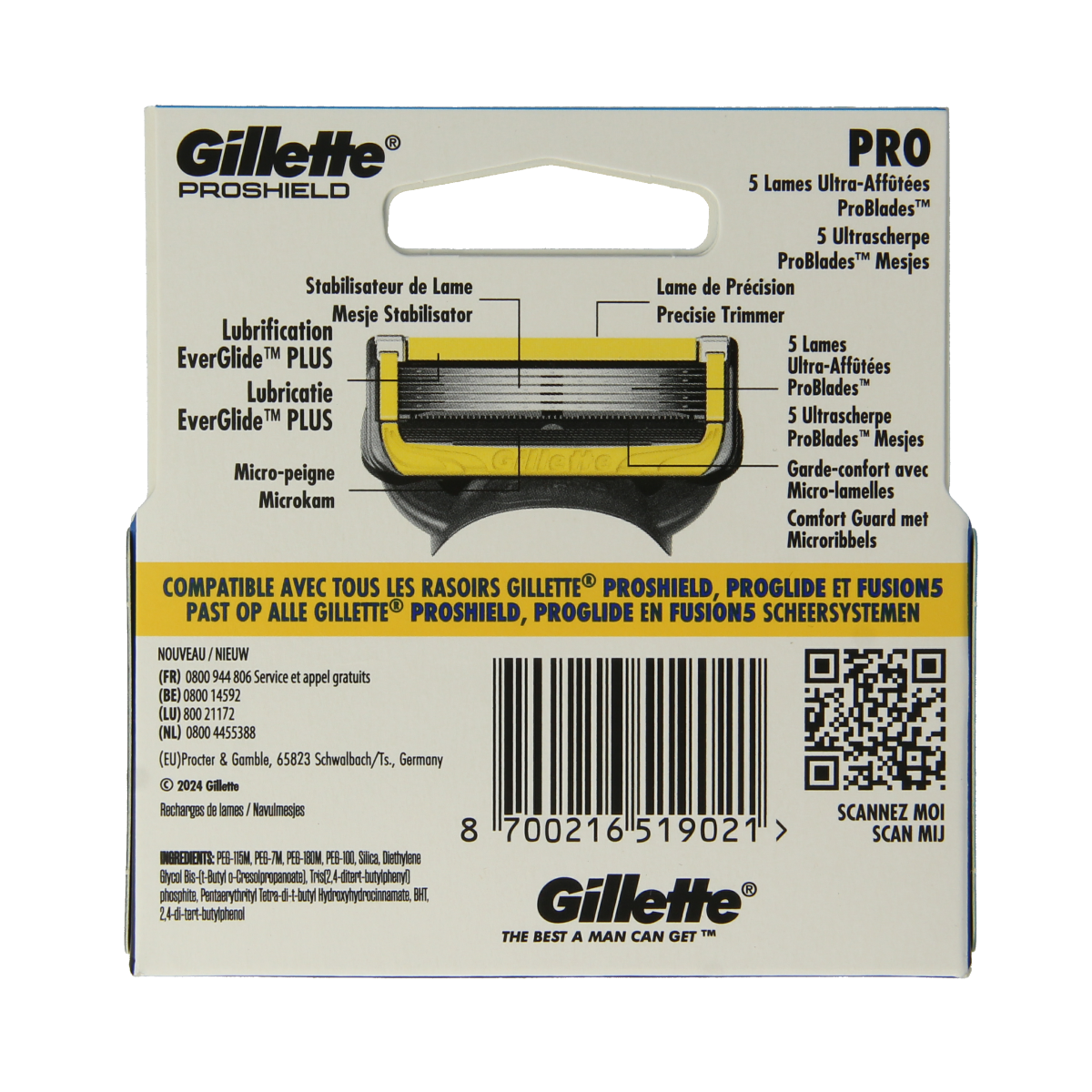 Gillette Proshield yellow blades 4.00 Stuks