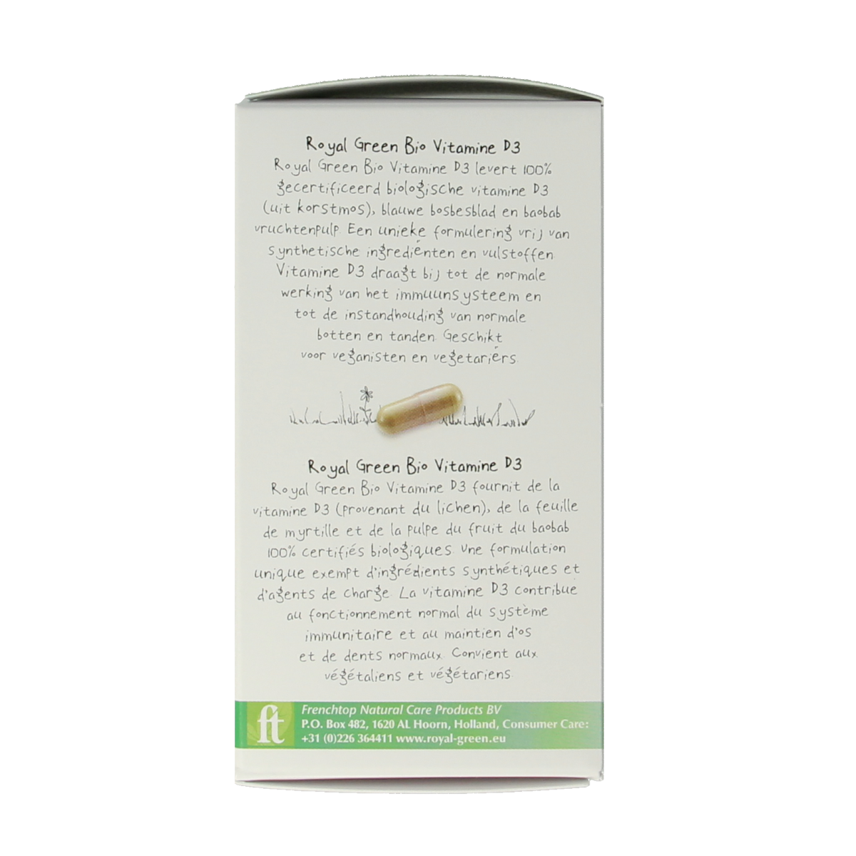 Royal Green Vitamine D3 bio 60.00 Vegetarische capsules