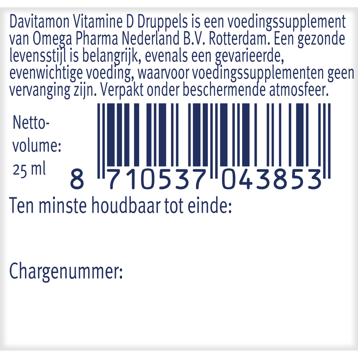 Davitamon Vitamine D druppels 25.00 Milliliter