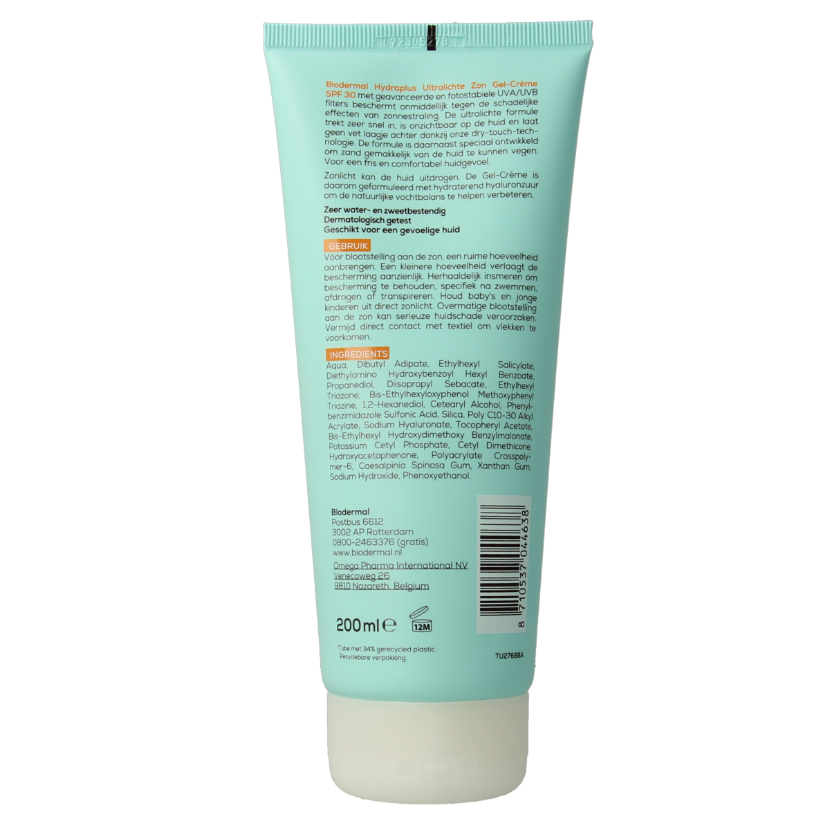 Biodermal Gelcreme ultralicht SPF30 200.00 Milliliter