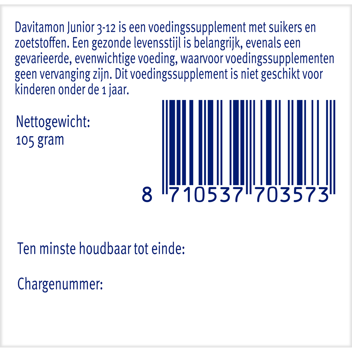 Davitamon Junior 3-12 banaan 120.00 Kauwtabletten