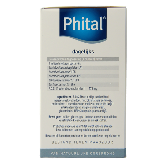 Phital Probiotica dagelijks 60.00 Vegetarische capsules