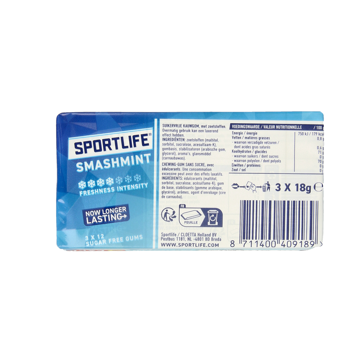Sportlife Smashmint 3 pack 1.00 Stuks