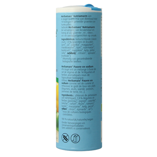 A Vogel Herbamare dieetzout natriumarm eko bio 125.00 Gram