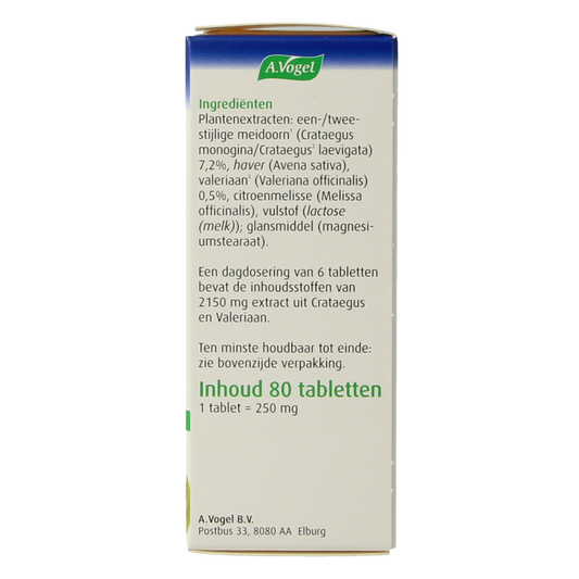 A Vogel Crataegus + valeriaan tabletten 80.00 Tabletten