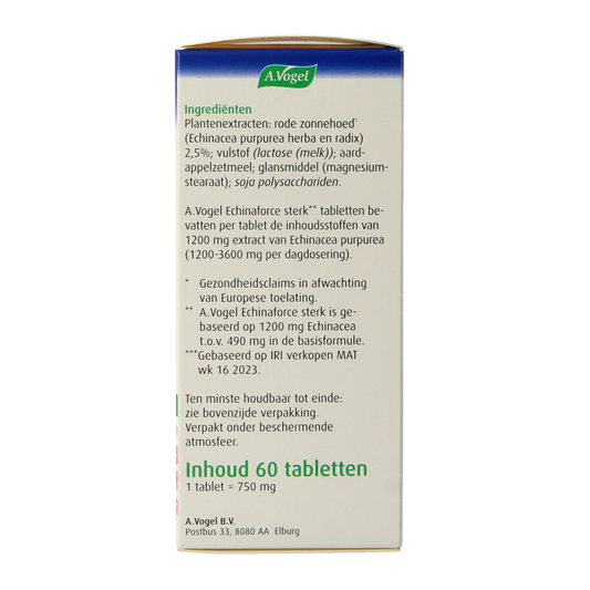 A Vogel Echinaforce tabletten sterk 60.00 Tabletten
