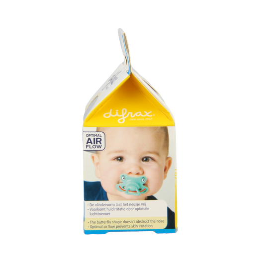 Difrax Fopspeen natural 6+ maanden met ring 1.00 Stuks