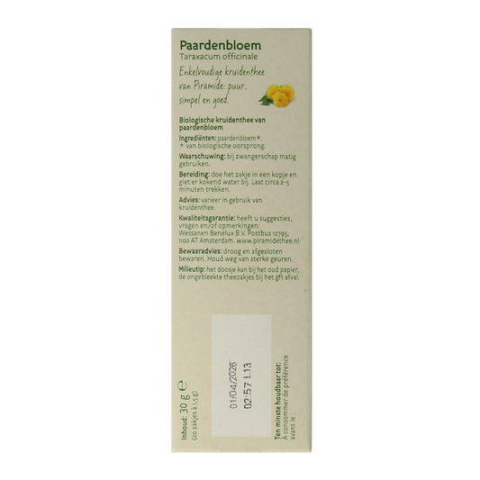 Piramide Paardenbloem thee bio 20.00 Stuks