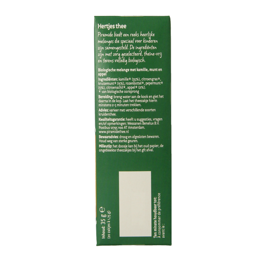 Piramide Hertjes thee eko bio 20.00 Zakjes