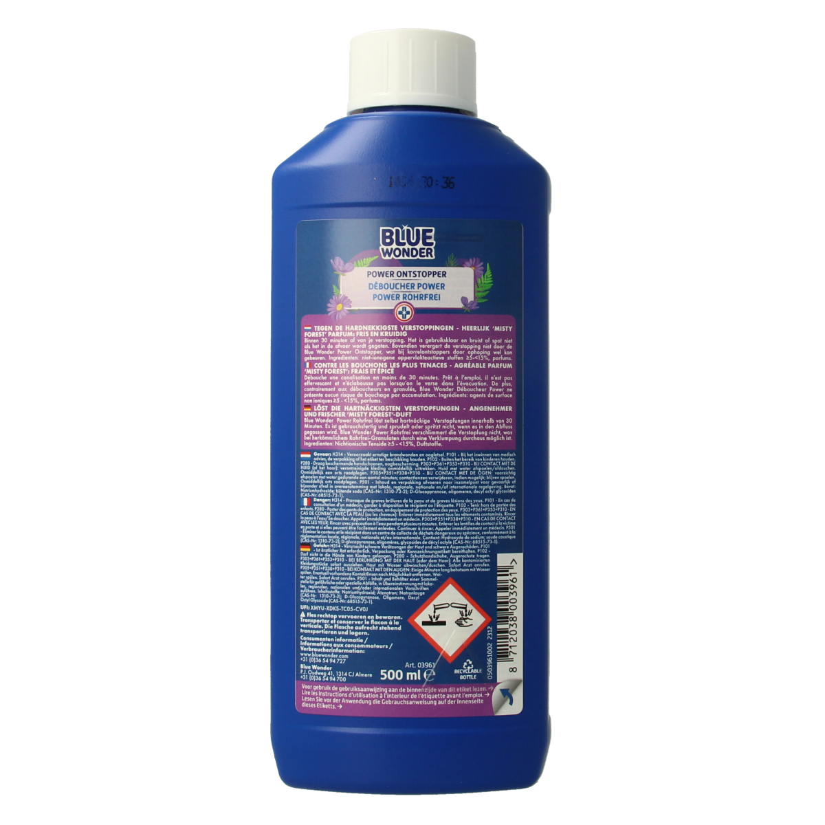 Blue Wonder Power ontstopper 500.00 Milliliter