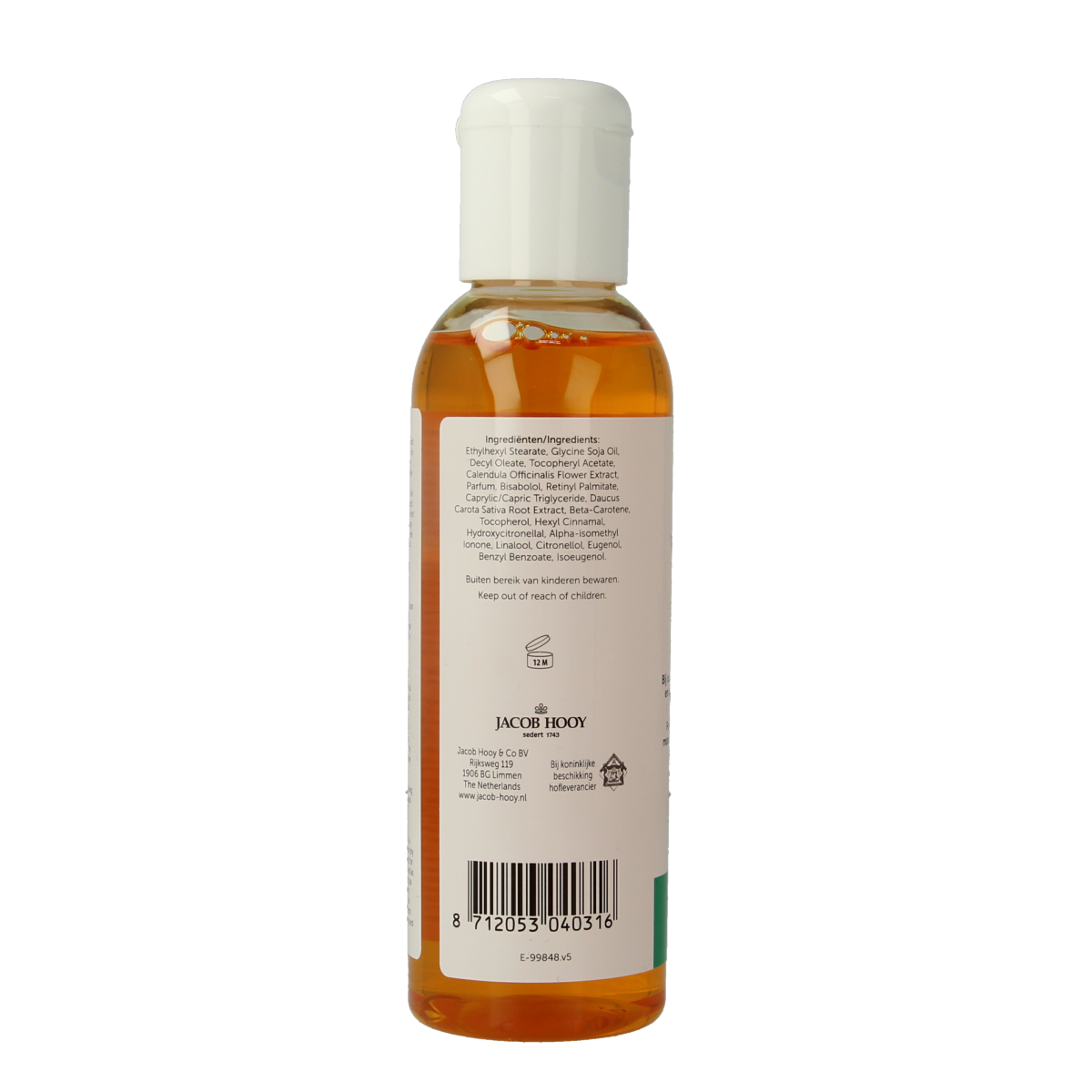 Jacob Hooy Vitamine E huidolie 150.00 Milliliter