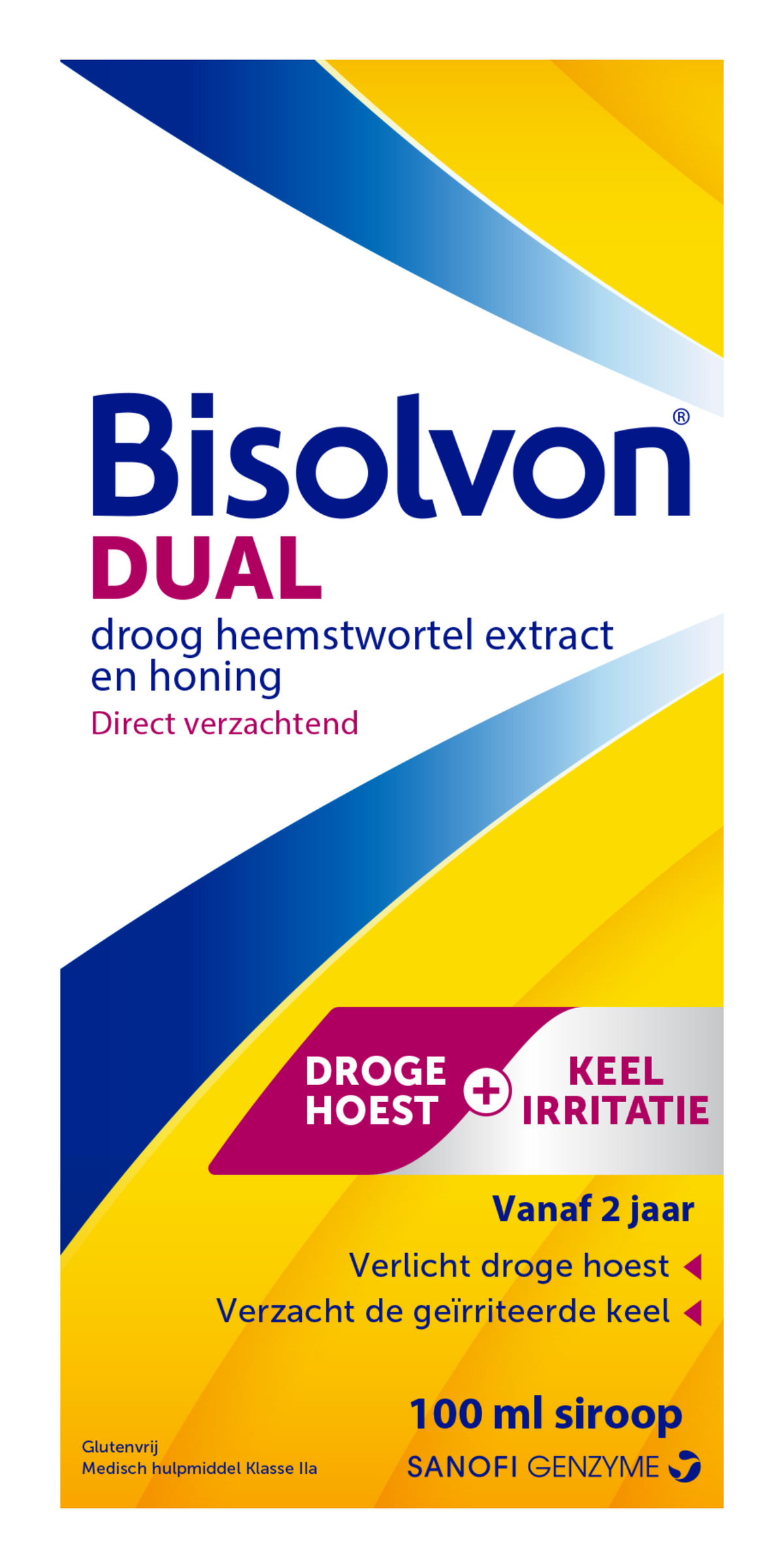 Bisolvon Dual droge hoest/keelirritatie siroop 100.00 Milliliter