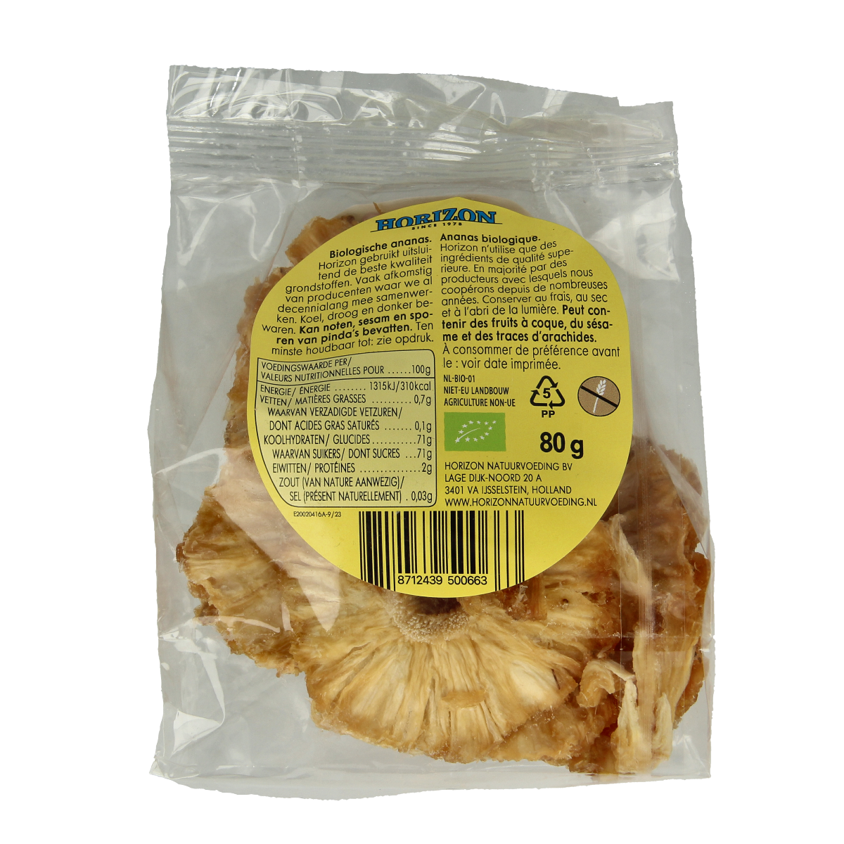 Horizon Ananasringen bio 80.00 Gram