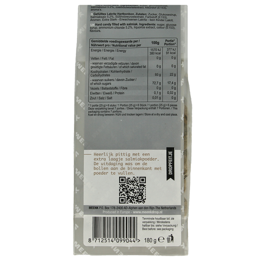 Meenk Salmiak bollen 180.00 Gram