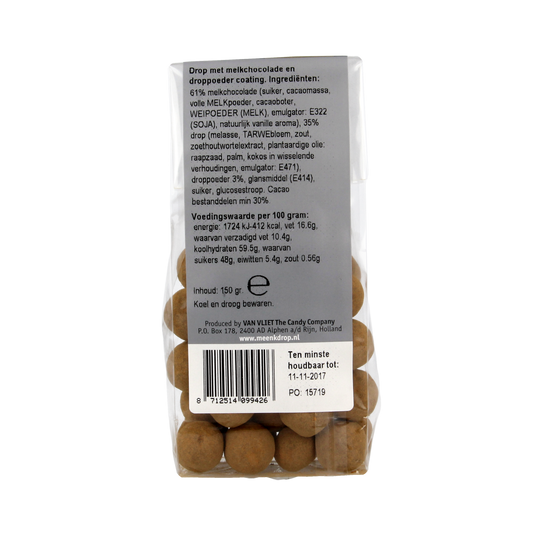 Meenk Drop chocolade salmiak 150.00 Gram