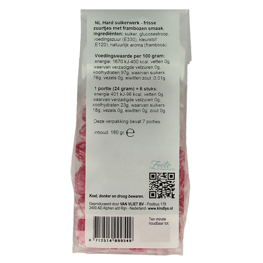 Kindly's Framboosjes zoete herinneringen 180.00 Gram