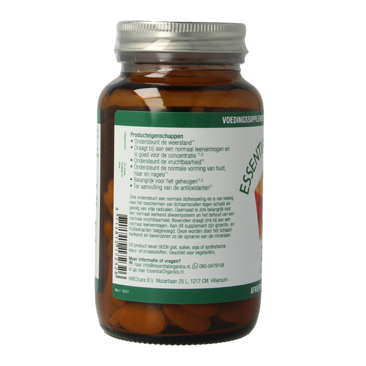 Essential Organics Zink 25mg 90.00 Tabletten