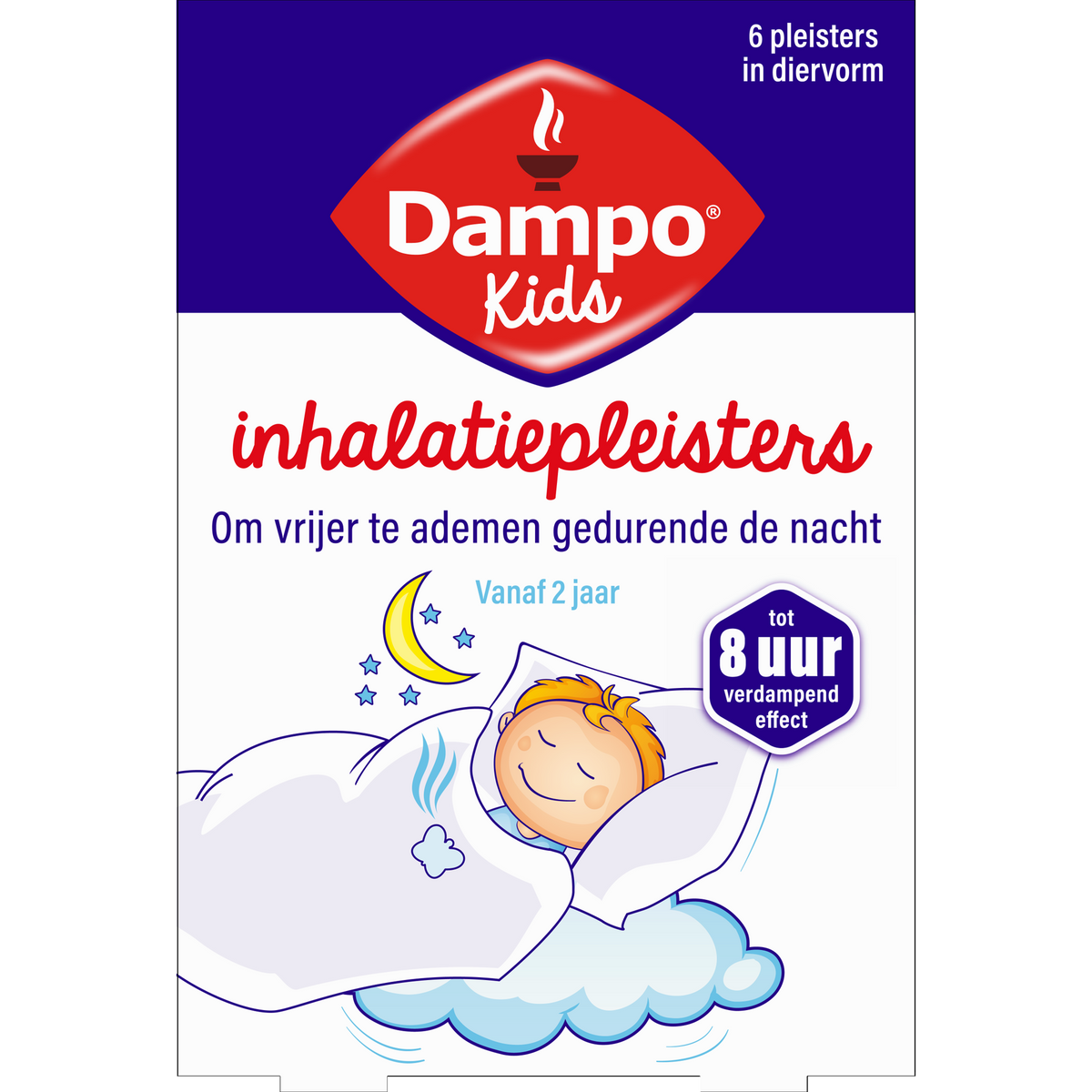 Dampo Kids inhalatiepleister diervormig 6.00 Stuks