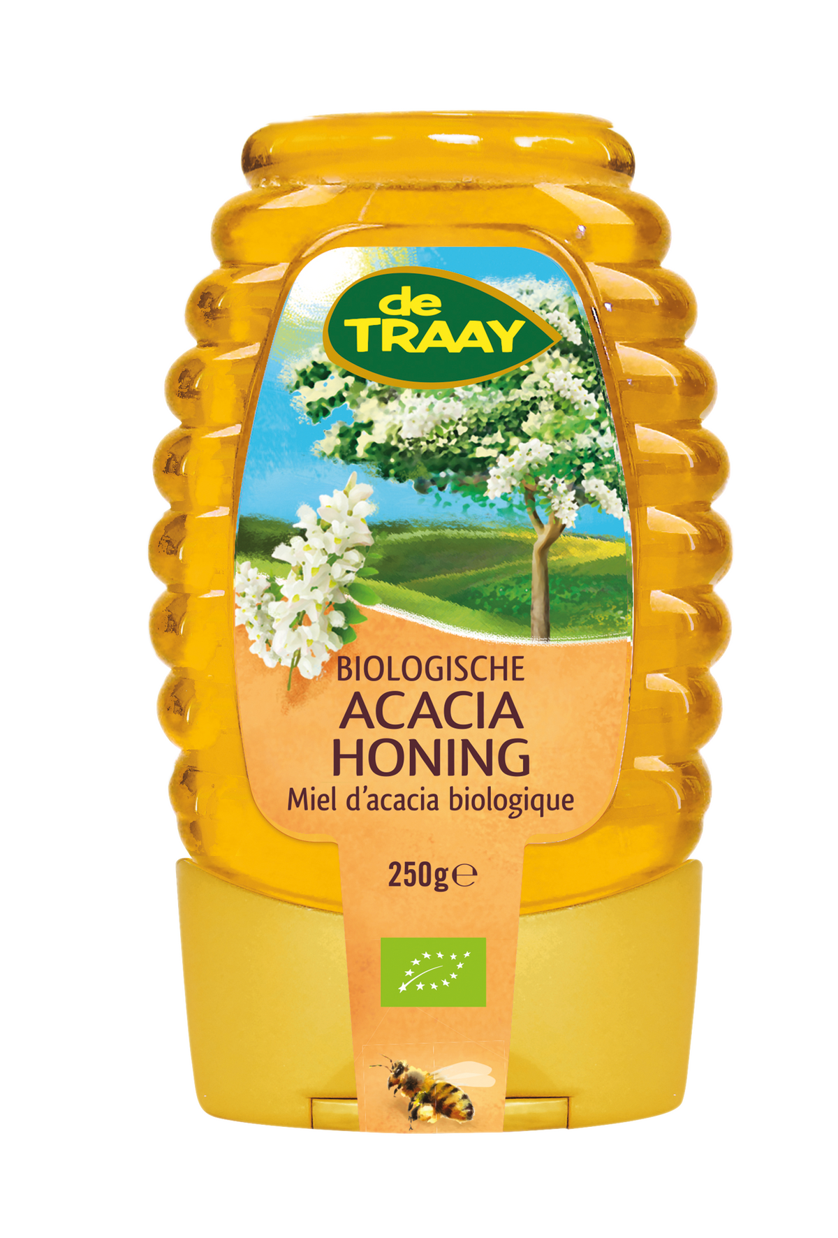 de Traay Acaciahoning knijpfles bio 250.00 Gram