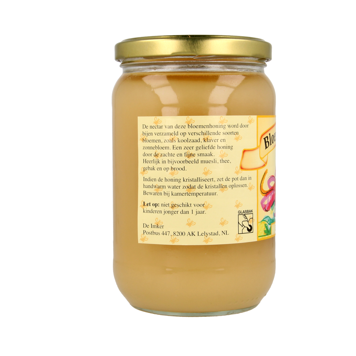 De Imker Bloemenhoning creme 900.00 Gram