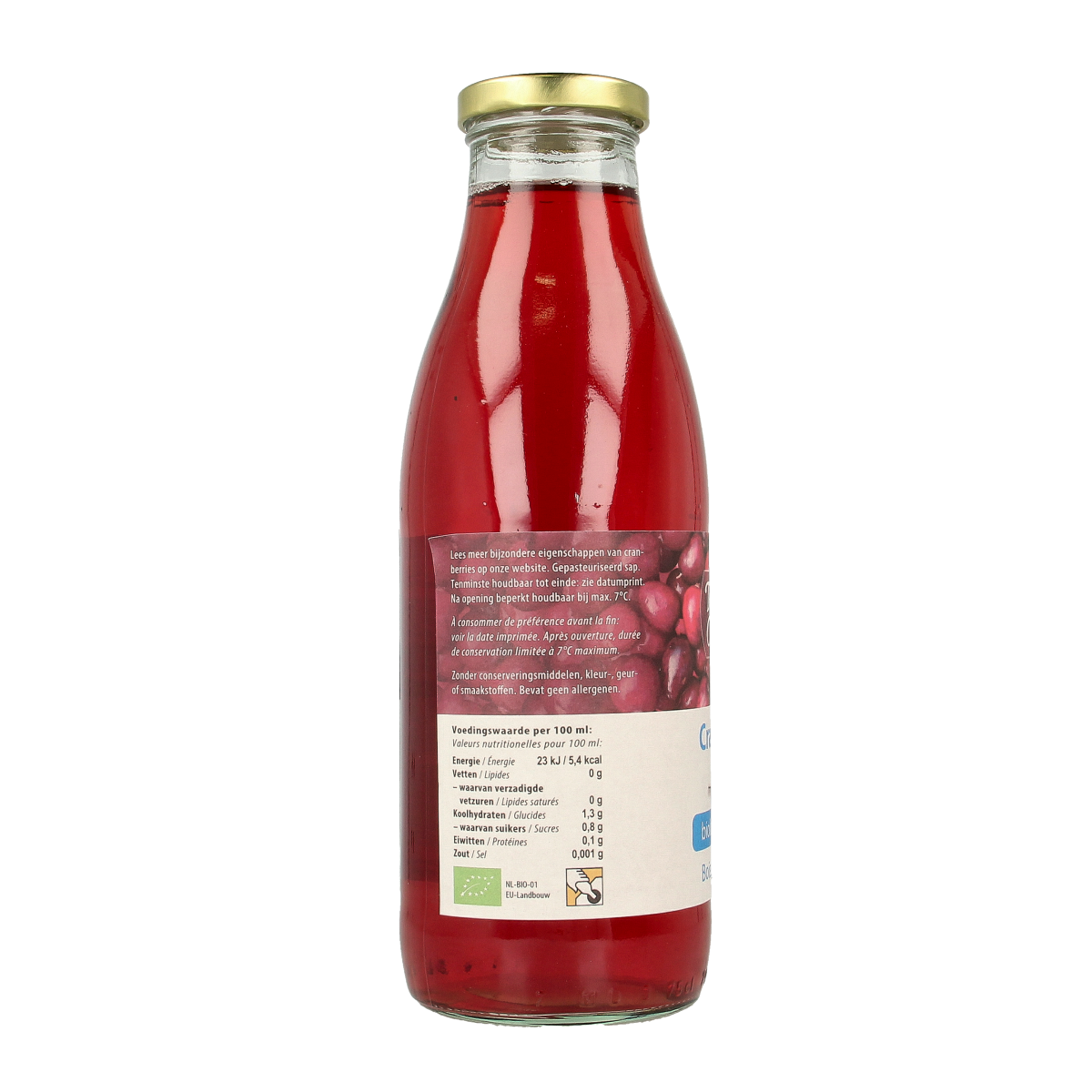 Terschellinger Cranberry drink bio 750.00 Milliliter