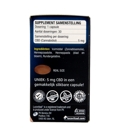 Lucovitaal Cannabidiol CBD 5mg 30.00 Capsules