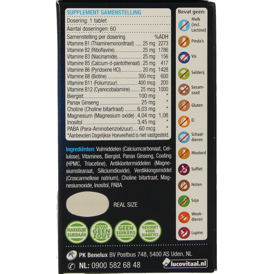 Lucovitaal Vitamine B complex forte 60.00 Tabletten
