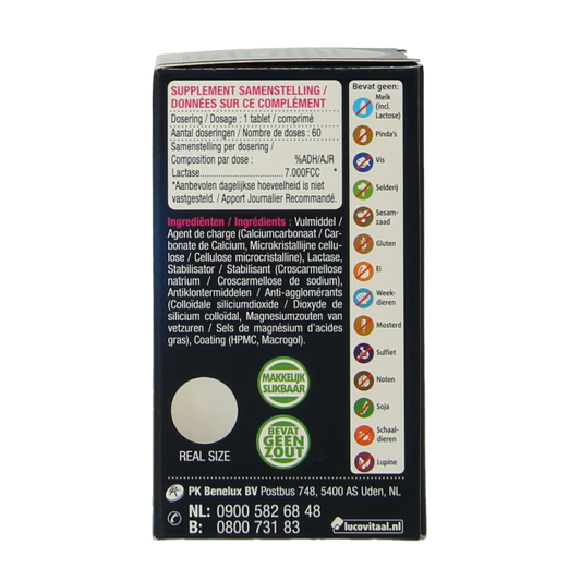 Lucovitaal Lactase 7000 FCC 60.00 Tabletten
