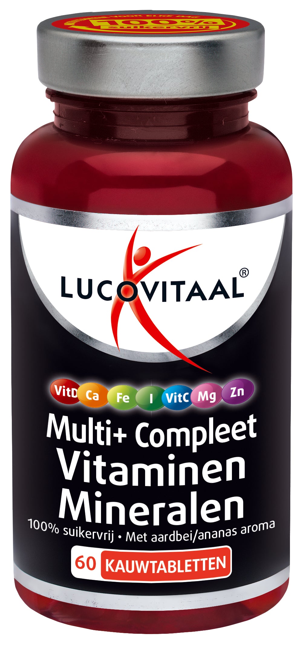 Lucovitaal Multi vitaminen & mineralen kauwtablet 60.00 Tabletten