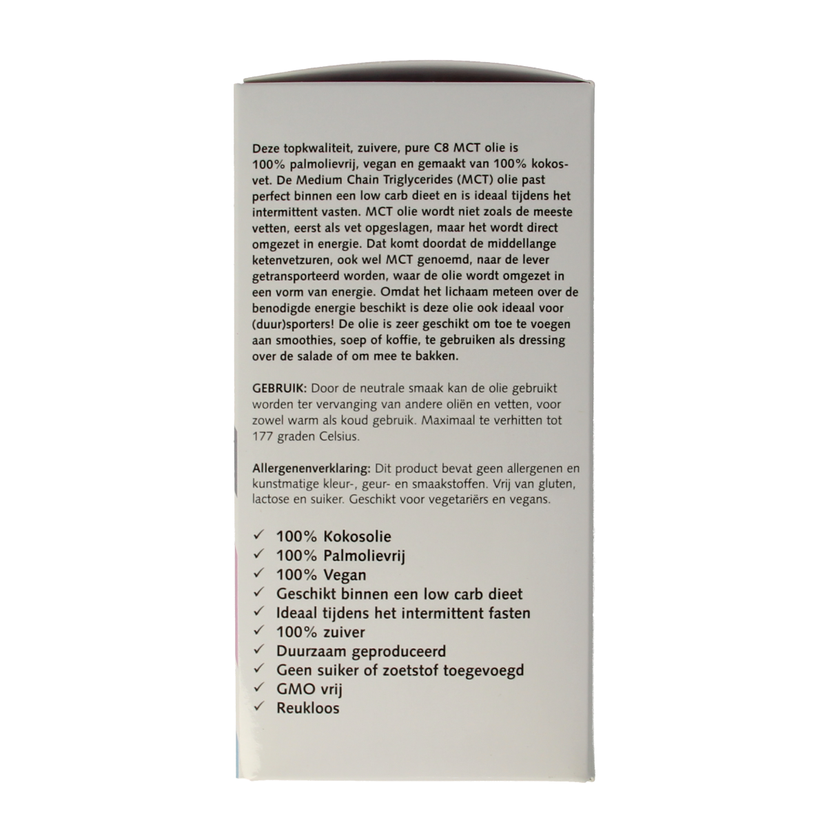 Nutriforce MCT 8 olie 500.00 Milliliter