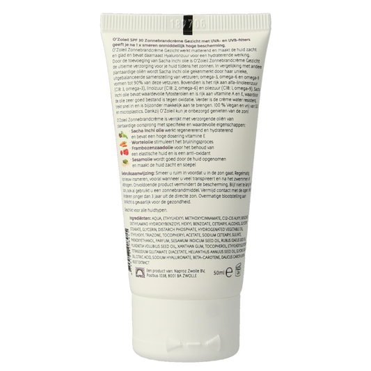 O' Zoleil Zonnebrandcreme gezicht SPF30 50.00 Milliliter