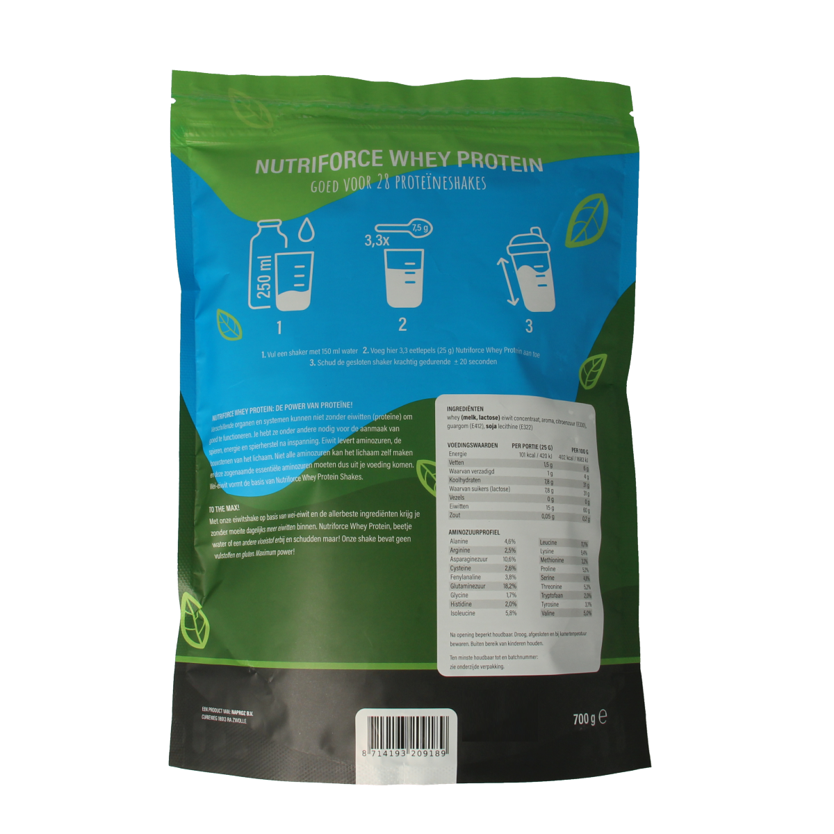Nutriforce Whey proteine 700.00 Gram