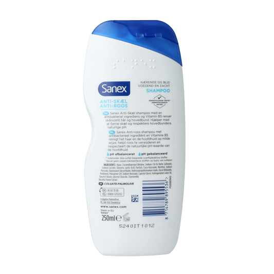 Sanex Shampoo anti roos 250.00 Milliliter