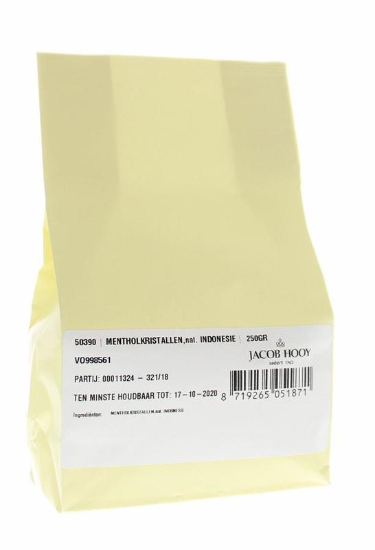 Jacob Hooy Mentholkristallen natuurlijk 250.00 Gram